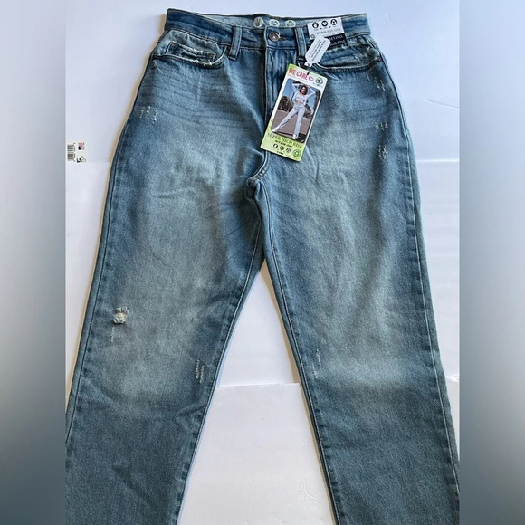 90’s Mom Jean 3/26 blue denim vintage revival super high rise size 3 / 26 - Picture 2 of 12